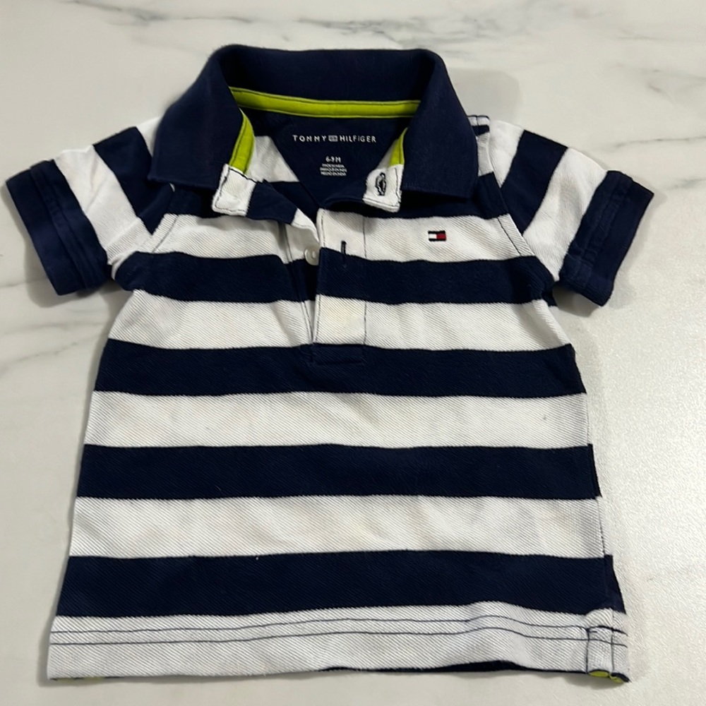 Tommy Hilfiger Blue Striped Polo Shirt